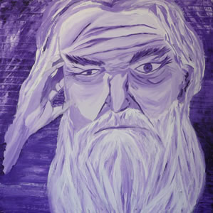 Purple Adam, Santina Rico, Abstract Art